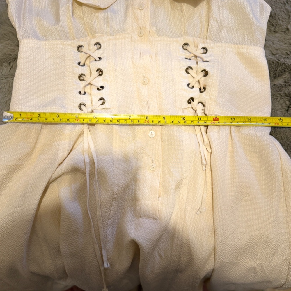 Nanette Lepore Cream Women’s Dress with Lace-Up Detail - Picture 9 of 9